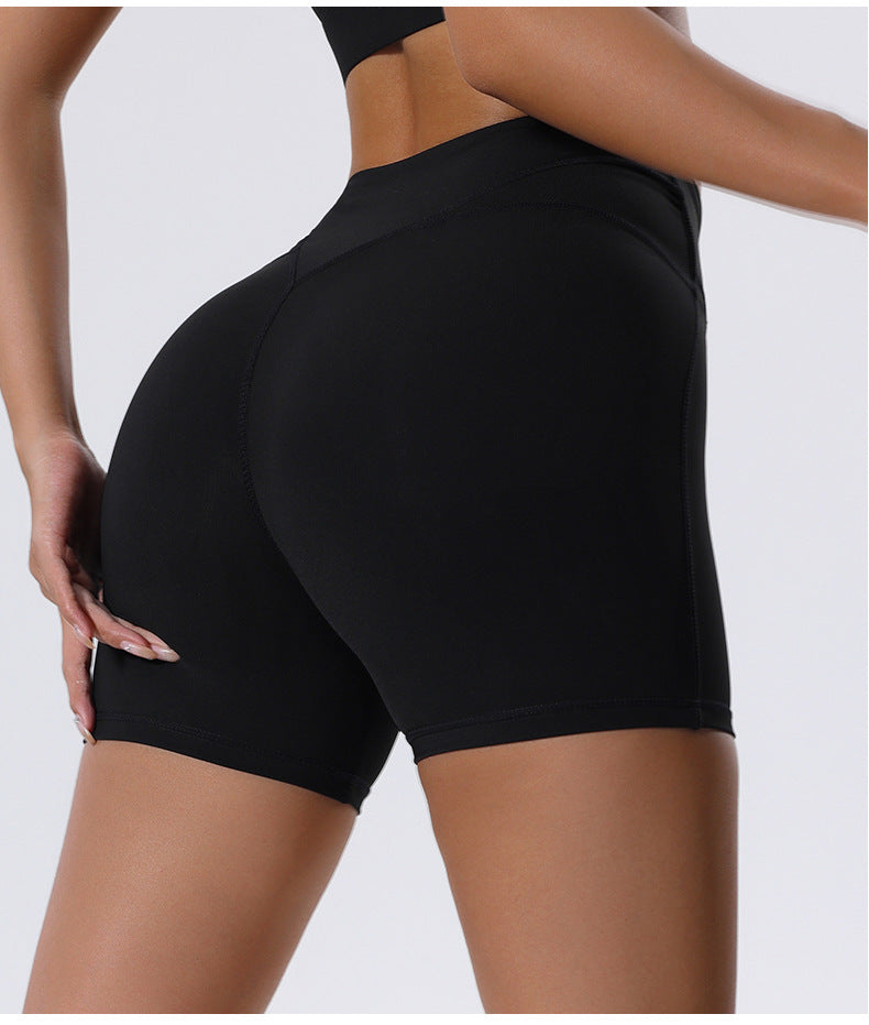 Women's High-Waisted Fitness Shorts For Running & Yoga