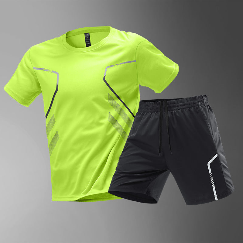 Men's Breathable Running T-Shirts & Shorts Bundle of 3