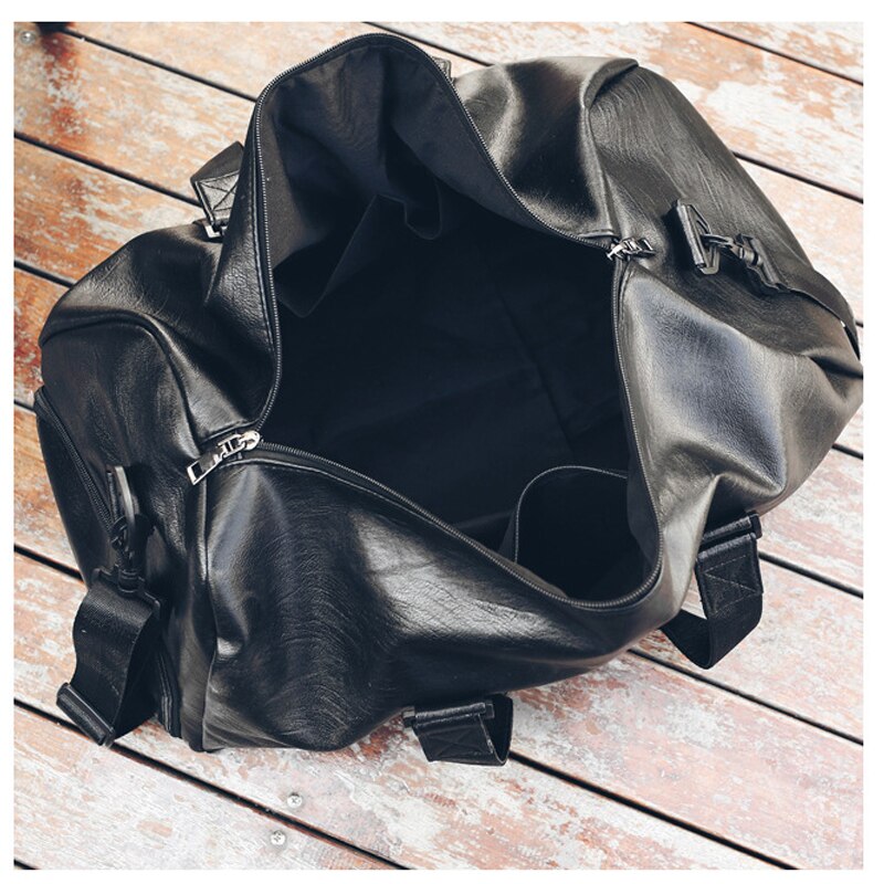 Leather-Style Waterproof Gym & Travel Bag