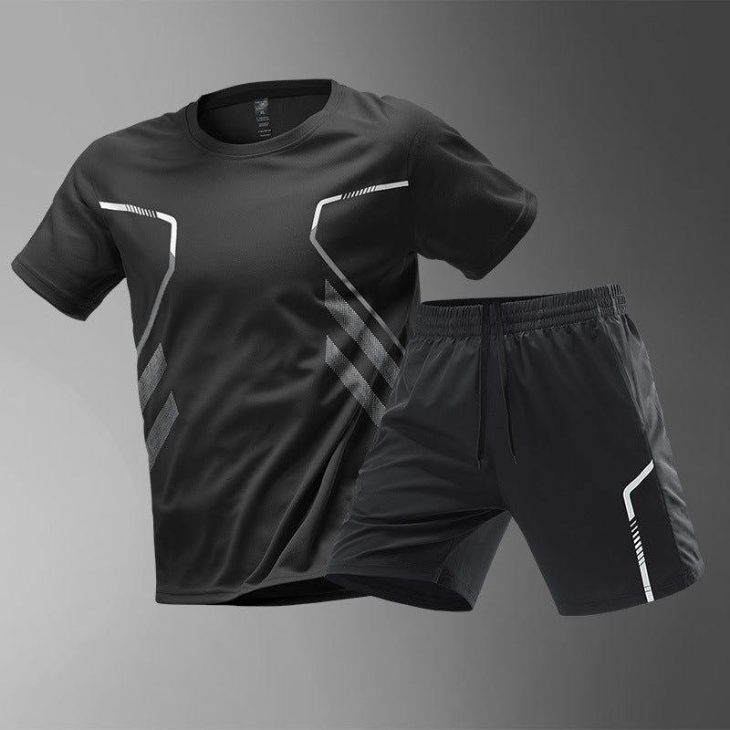 Men's Breathable Running T-Shirts & Shorts Bundle of 3