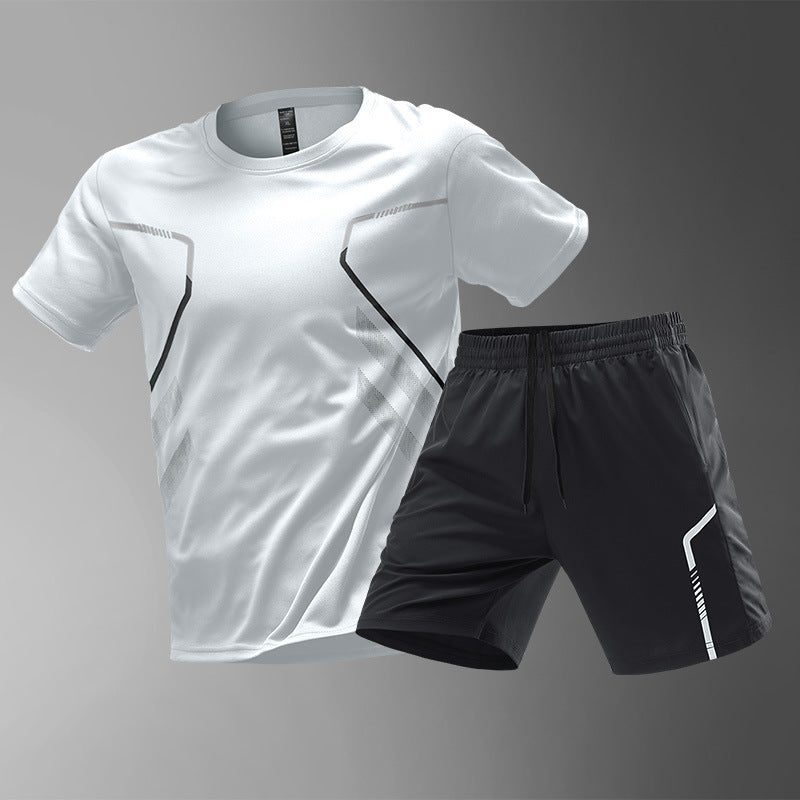 Men's Breathable Running T-Shirts & Shorts Bundle of 3